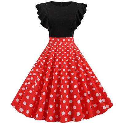 Rockabilly-Kleid mit Flügelärmeln