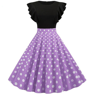 Rockabilly-Kleid mit Flügelärmeln