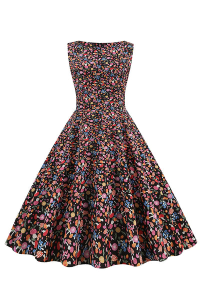 Vintage-Kleid mit Grunge-Print