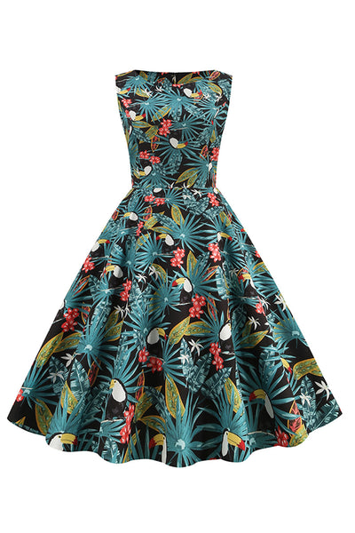 Vintage-Kleid mit Grunge-Print