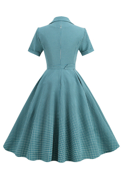 50er Jahre Vintage kariertes Kleid mit Gürtel