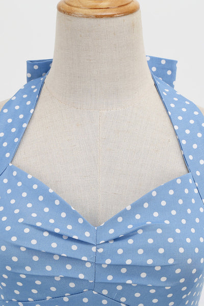 Rückenfreies Retro-Kleid mit Polka Dots für Damen