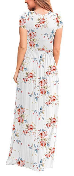 Plus Size 70er Jahre Weißes Kleid