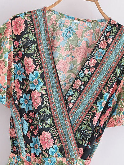 Grünes 70er-Jahre-Kleid