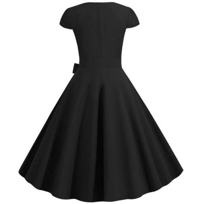 50er Jahre Vintage Schwarzes Kleid