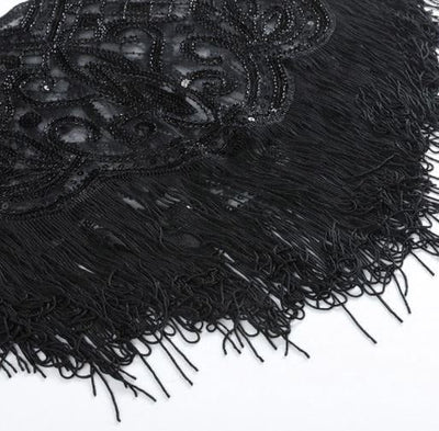 Gatsby-Schal Schwarz