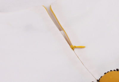 Hübsches gelb-weißes Kleid im Vintage-Design