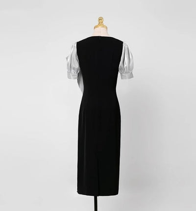 Petite schwarzes Vintage-Kleid
