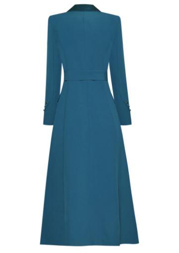 Winter 40er Jahre Kleid Blau