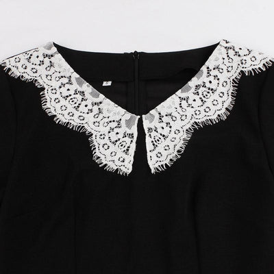 Schwarzes 50er-60er-Jahre-Kleid