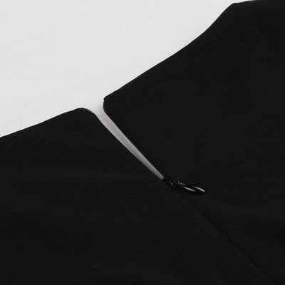 Schwarzes 50er-60er-Jahre-Kleid