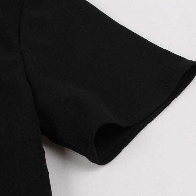 Schwarzes 50er-60er-Jahre-Kleid
