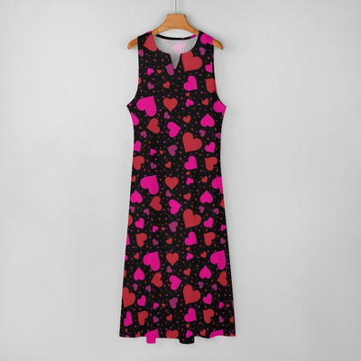 Schickes herzförmiges 70er-Jahre-Kleid