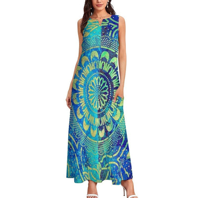Mystisches Hippie 70er Jahre Kleid