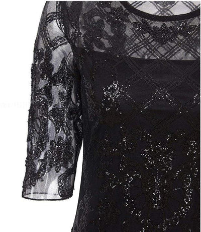 Plus Size 20er Jahre Kleid Schwarz