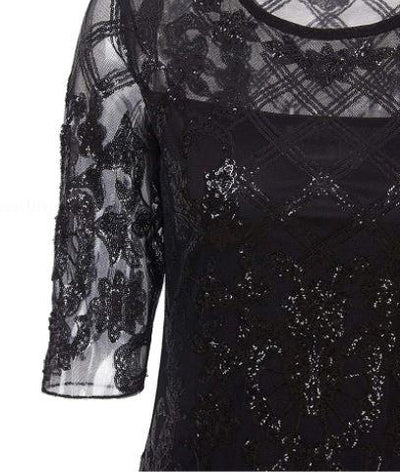 Vintage Schwarzes 20er Jahre Kleid