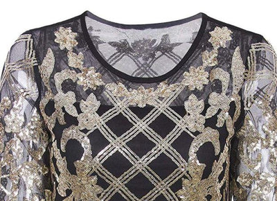 Vintage Goldkleid aus den 1920er Jahren