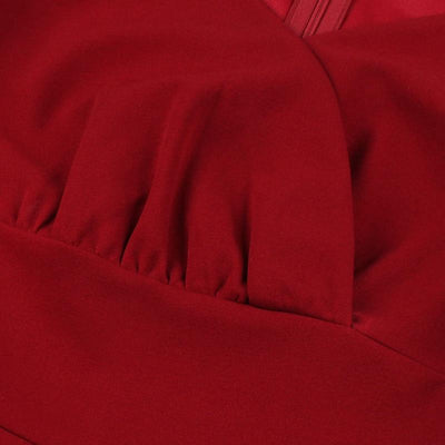 50er Jahre Kleid Burgund