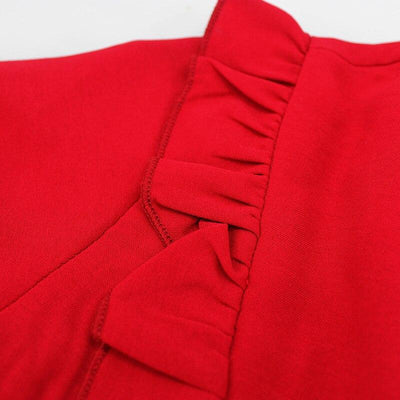 50er Jahre Kleid Herbst Rot