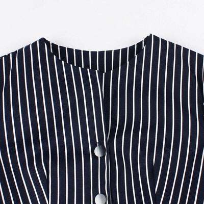 Vintage Marineblaues 50er-Jahre-Kleid