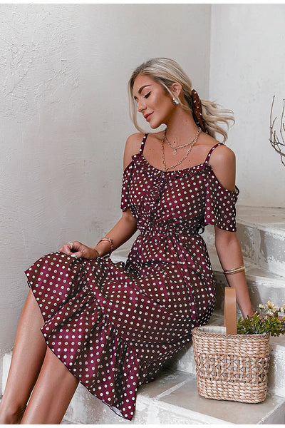 Vintage Burgunder Kleid