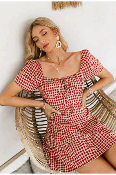 Vintage Rotes Karokleid