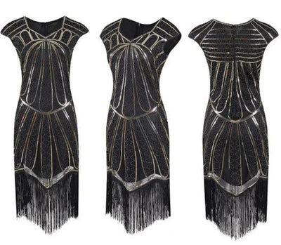 Charleston-Kleid aus den 1920er Jahren in Gold