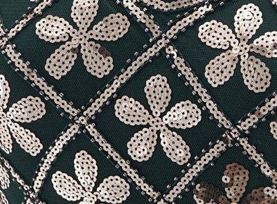 20er Jahre Charleston Kleid – Grün & Gold