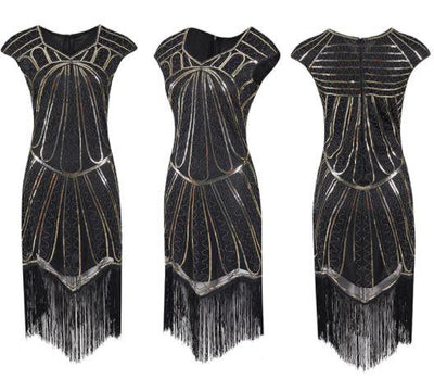 Charleston 20er Jahre Kleid Gold