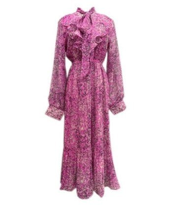 Rosa florales Vintage-Zeremonienkleid