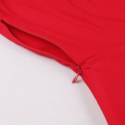 Vintage Rockabilly Rotes Abendkleid