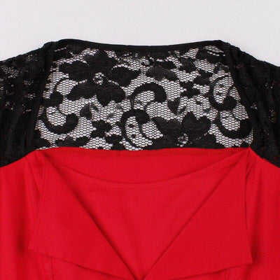 Vintage Rockabilly Rotes Abendkleid