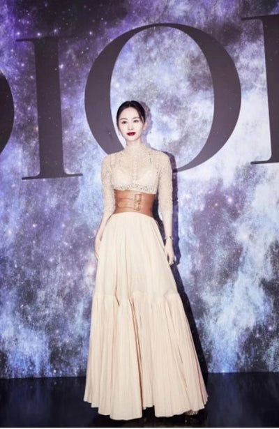 Vintage Blassrosa Spitzenkleid