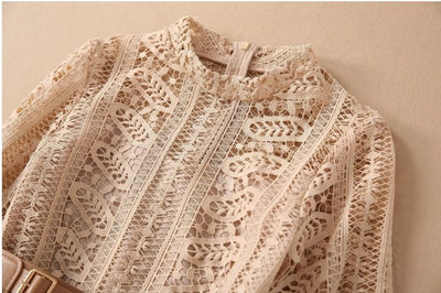 Vintage Blassrosa Spitzenkleid