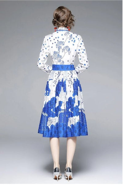 40er 50er Kleid Blau