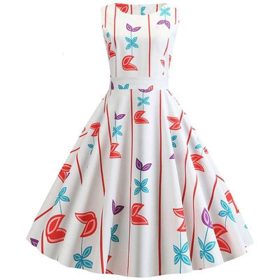 Schlichtes 50er-Jahre-Kleid