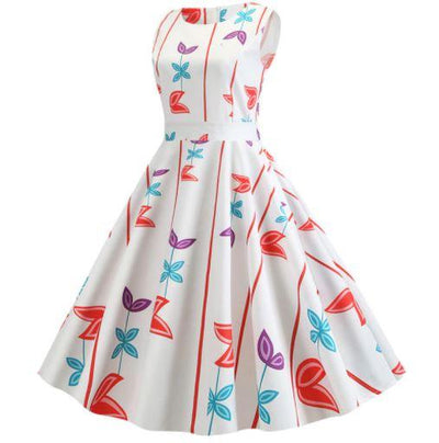 Schlichtes 50er-Jahre-Kleid