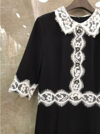 Vintage Schwarzes Etuikleid