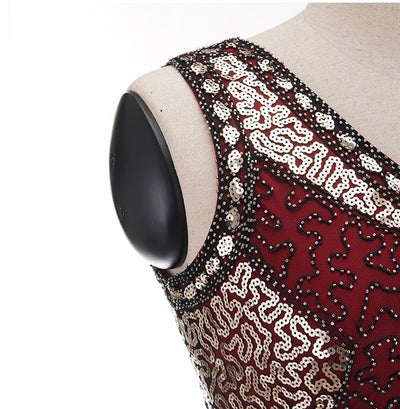 Gatsby-Kleid – Charleston-Rot