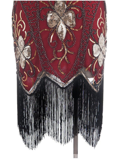 Gatsby-Kleid – Charleston-Rot