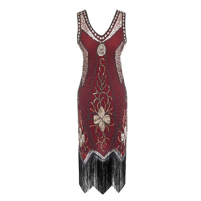 Gatsby-Kleid – Charleston-Rot