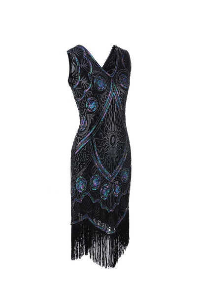 Schwarzes kurzes Gatsby-Kleid
