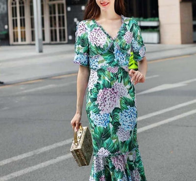 Kleid mit Vintage-Print