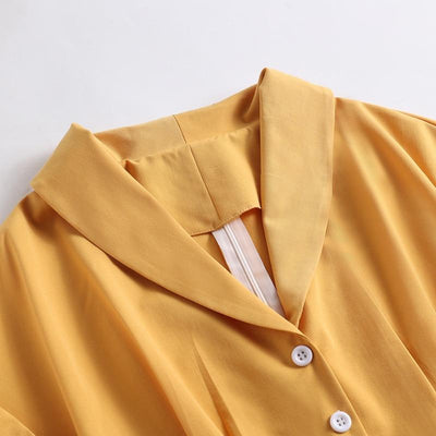 50er Jahre Gelbes Kleid