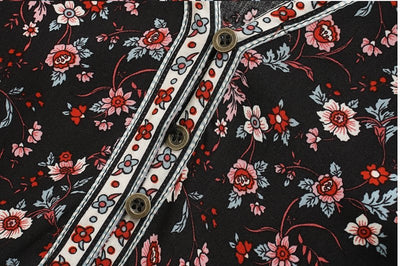 Maxikleid im 70er-Jahre-Stil in Schwarz