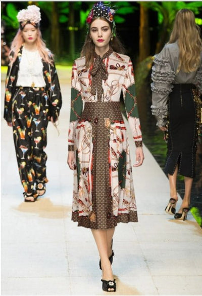 Vintage Rosa Midikleid