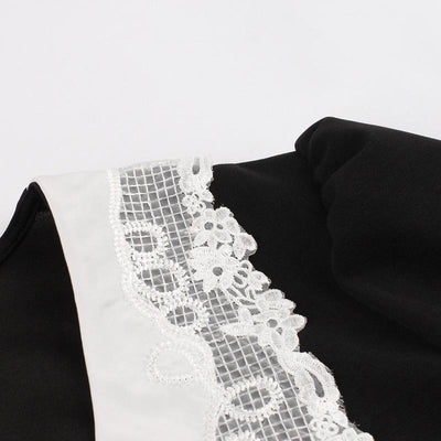 50er Jahre Schwarzes Kleid