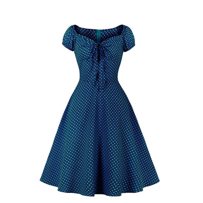 Vintage offenes Kleid blau