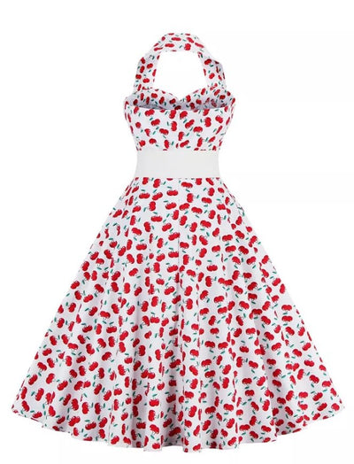 50er Jahre Skaterkleid Weiß