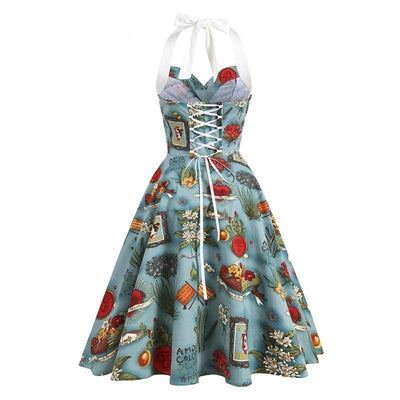 Neckholder-Pin-Up-Kleid